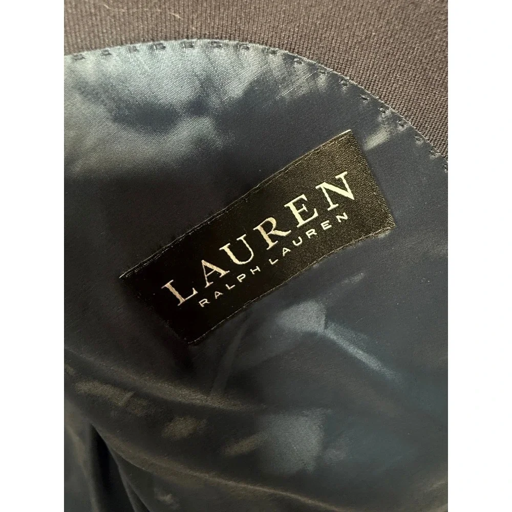 Lauren Ralph Lauren Blazer Navy Blue Gold Crest‎ Buttons Preppy Jacket 42 Long